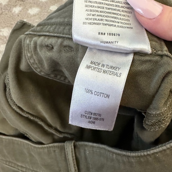 Citizen Of Humanity Agni “Tea Leaf” Olive Military Green Utility Pants 25 - Picture 8 of 11